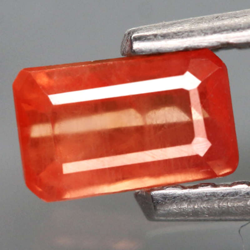 1.30Ct.  Ruby Orangy Pink Emerald Cut Tanzania Ravishing For JewelryNormal Heated