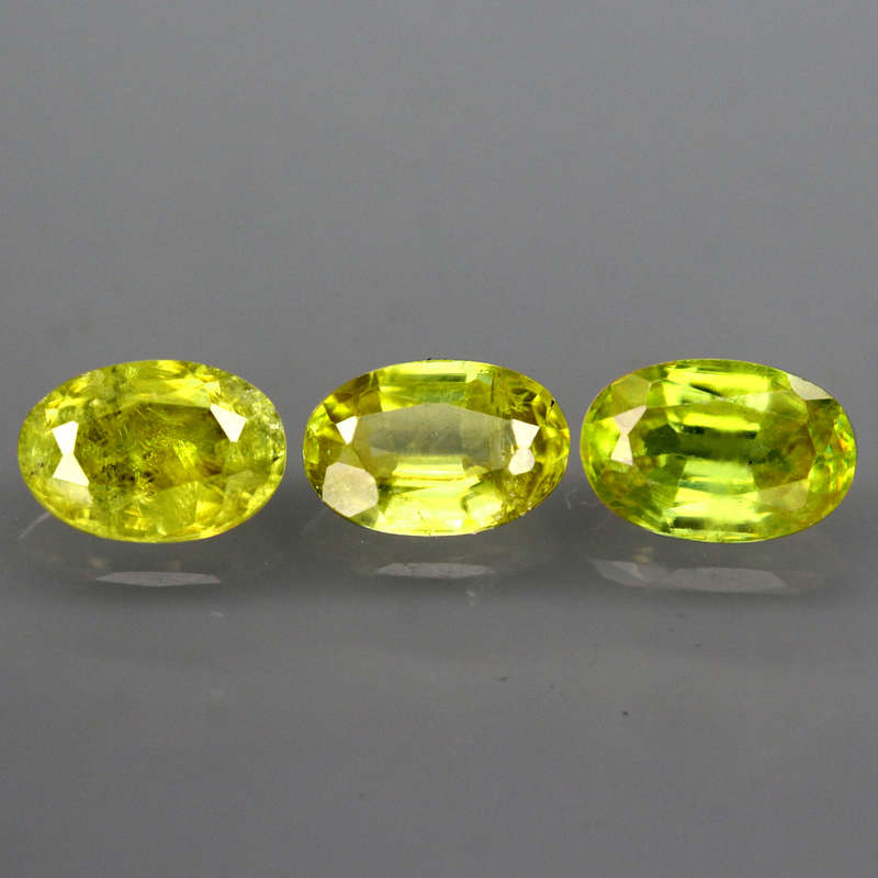 1.30Ct. Sphene Yellowish Green Oval Madagascar Beautiful Your Jewelry! Unheated