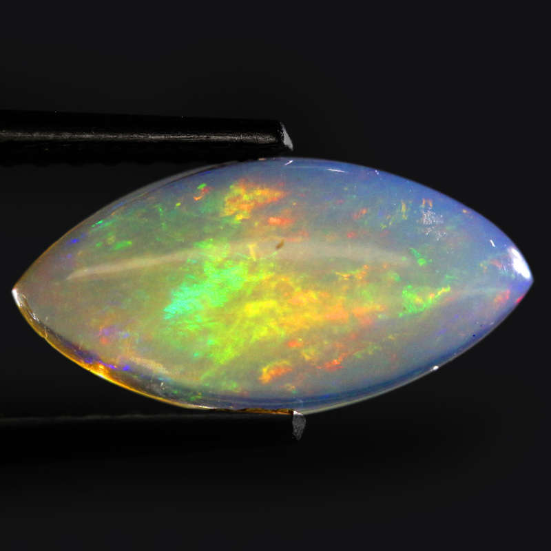 1.06Ct. Opal Marquise Cabochon Multi Colors Glittering Rainbow 3D Welo Ethiopian