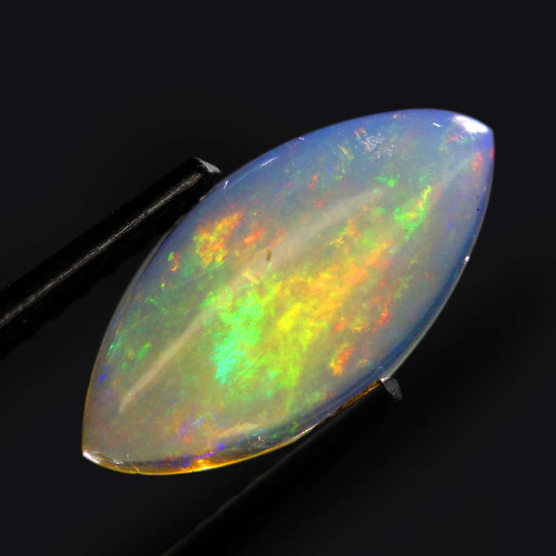 1.06Ct. Opal Marquise Cabochon Multi Colors Glittering Rainbow 3D Welo Ethiopian