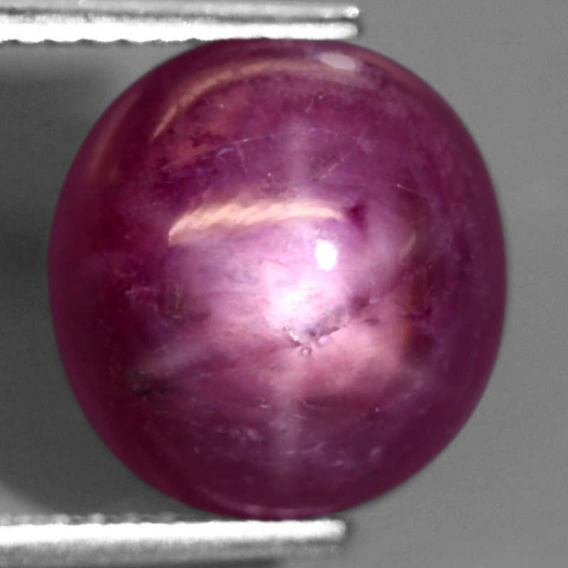 9.38Ct.  Ruby Star 6 Rays Purplish Red Oval Cabochon Winza,Tanzania Unheated