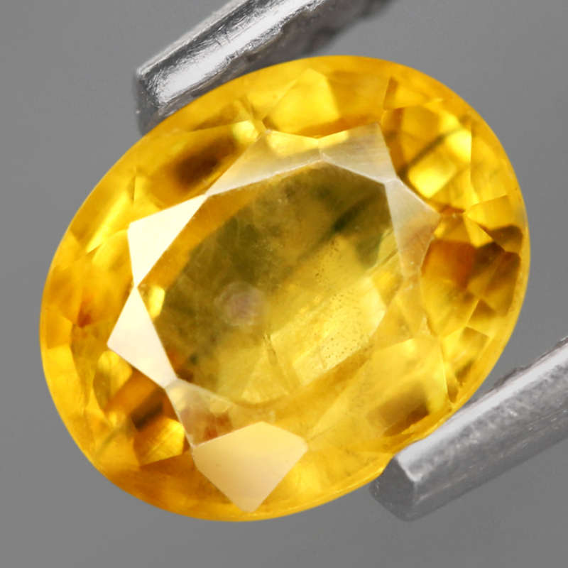 0.91Ct. Sapphire Yellow Oval  Precious Gem Ravishing Colour! Unheated