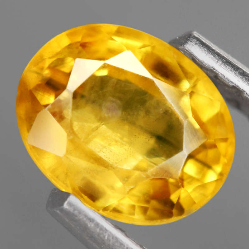 0.91Ct. Sapphire Yellow Oval  Precious Gem Ravishing Colour! Unheated