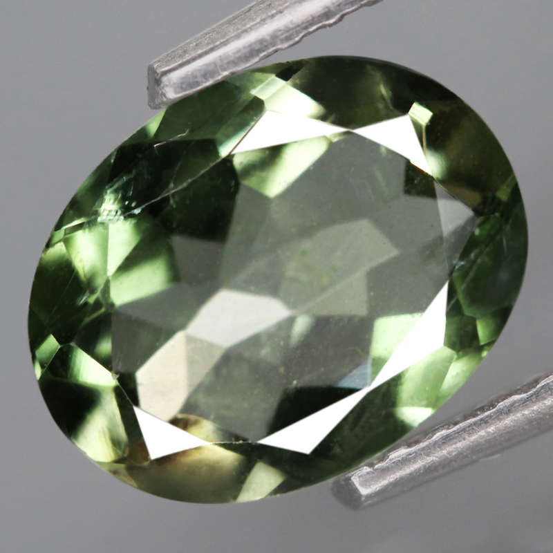 1.46Ct. Tourmaline Green Oval Mozambique Ravishing Color! Alluring! Natural