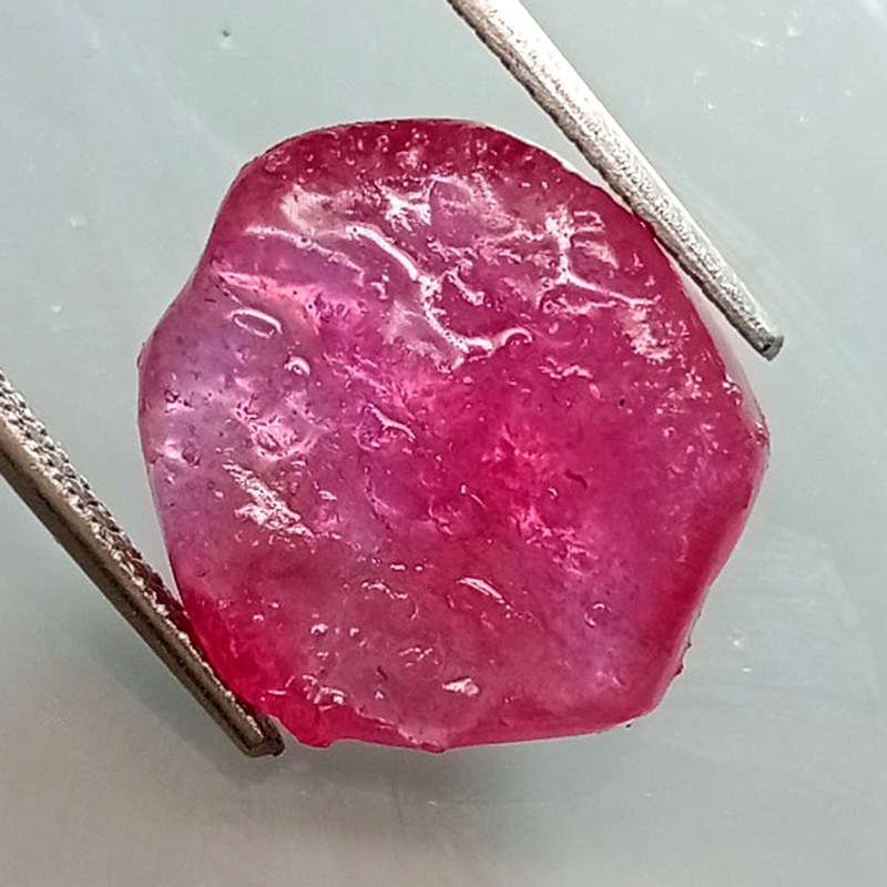 11.75Ct. Ruby Purplish Red Rough Heated From Mine Madagascar Natural Gemstone
