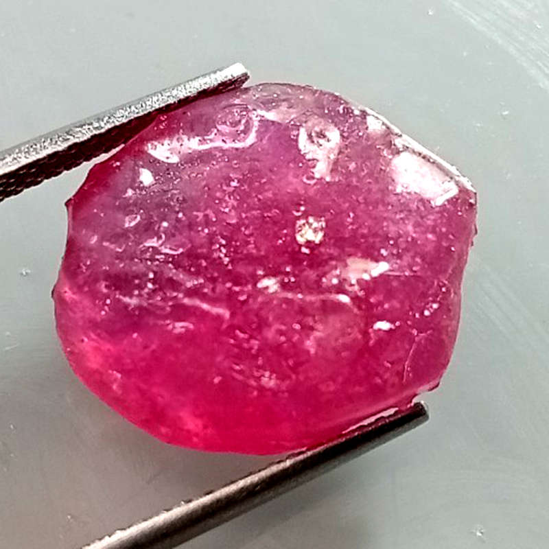 11.75Ct. Ruby Purplish Red Rough Heated From Mine Madagascar Natural Gemstone