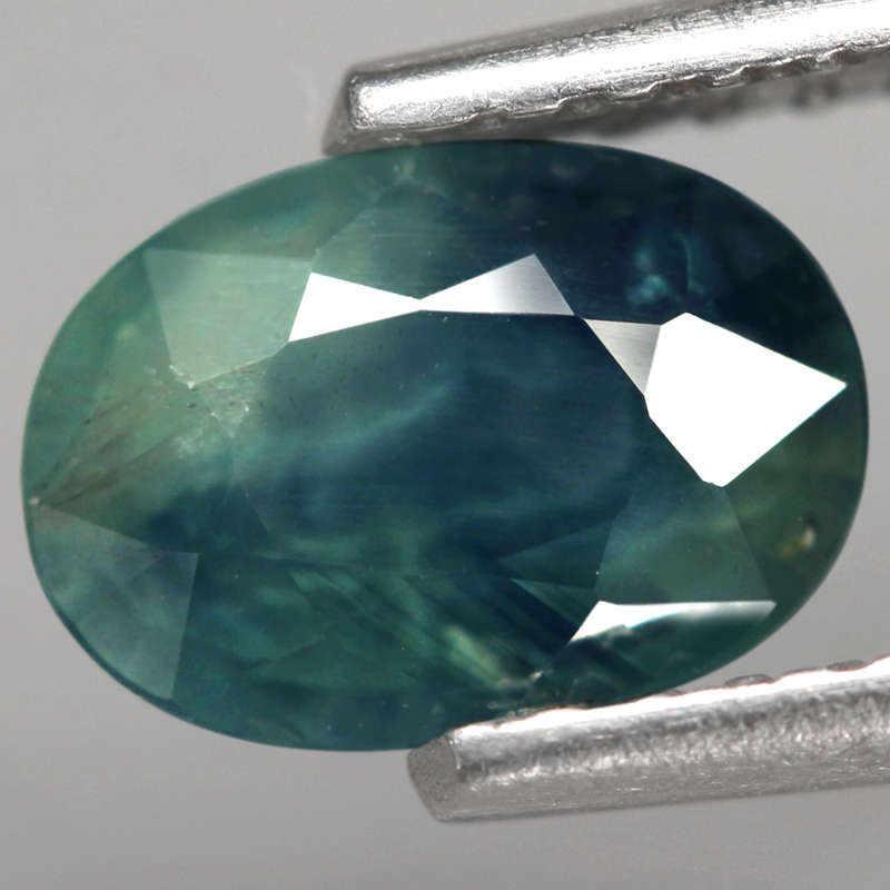 1.03Ct. Sapphire Greenish Blue Oval Australia Big Gem! Ravishing! Normal Heated