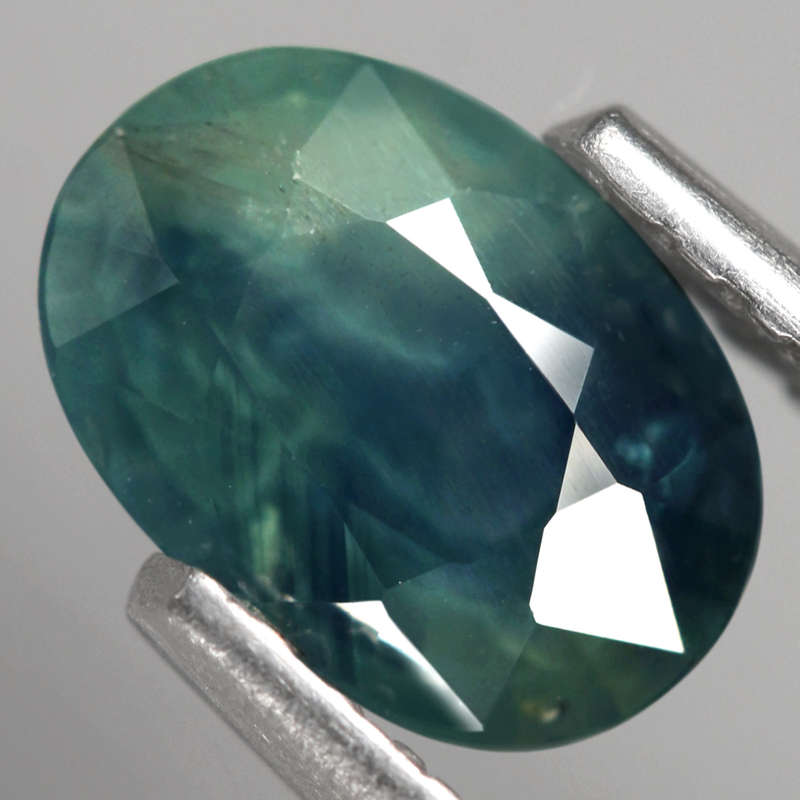1.03Ct. Sapphire Greenish Blue Oval Australia Big Gem! Ravishing! Normal Heated
