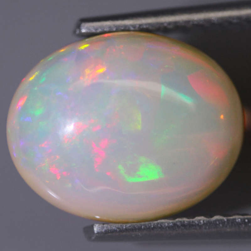 1.88Ct. Opal Cabochon Rare Top Grade Multi Flash Rainbow Best 3D Pattern Fire!