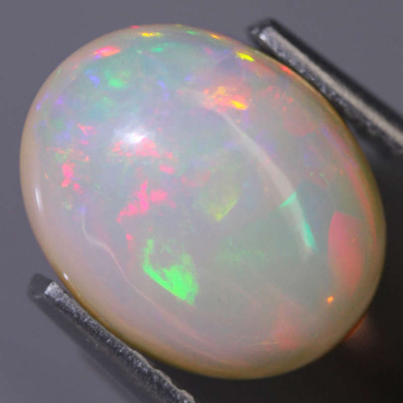 1.88Ct. Opal Cabochon Rare Top Grade Multi Flash Rainbow Best 3D Pattern Fire!