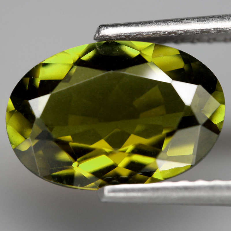 2.07Ct. Tourmaline Green Oval Mozambique Big Gem Ravishing! Unheated Gemstone