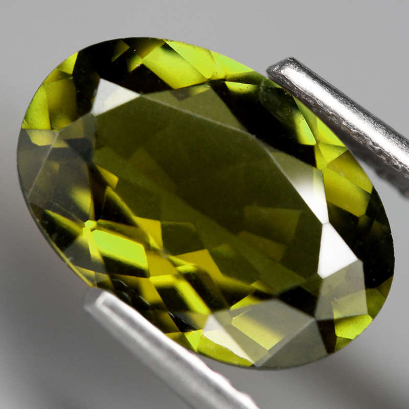 2.07Ct. Tourmaline Green Oval Mozambique Big Gem Ravishing! Unheated Gemstone