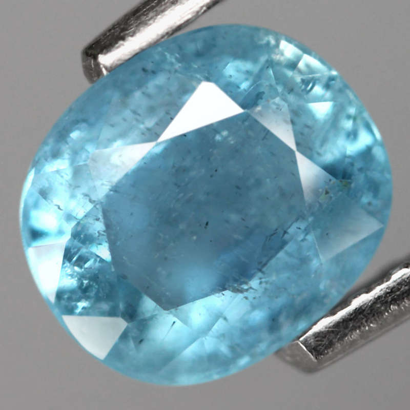 0.81Ct. Aquamarine Sea Blue Oval Brazil Precious Gem Ravishing!Unheated Natural