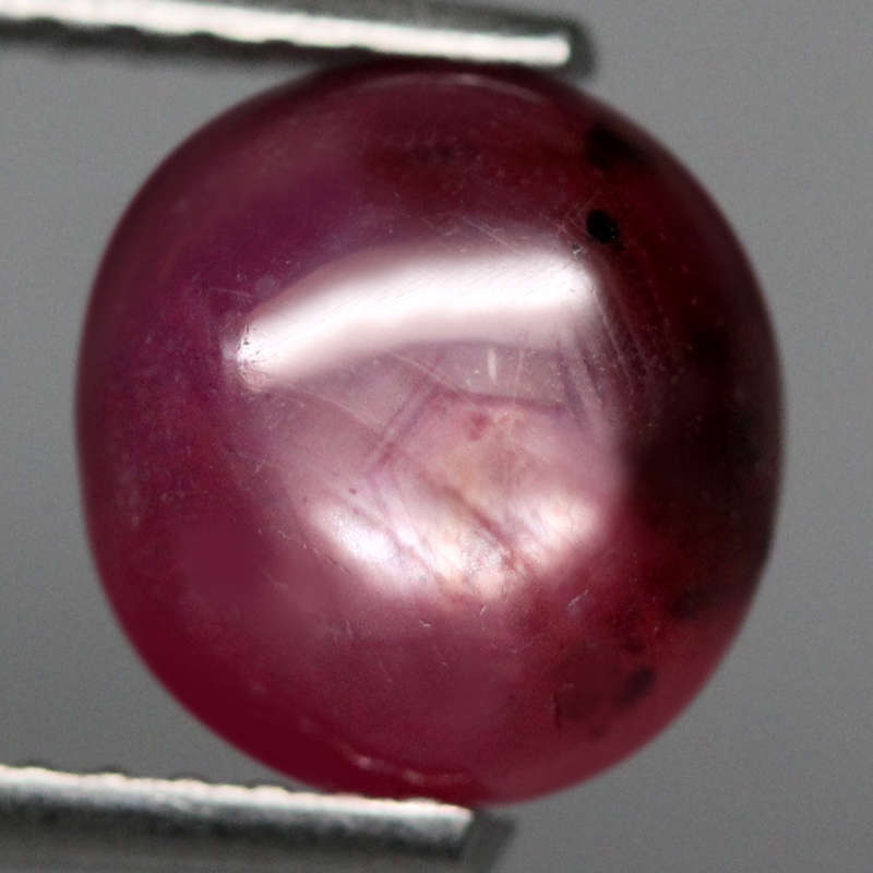 2.59Ct. Star 6 Ray Ruby Top Pink Round Cabochon Mozambique Amazing Heated Natural