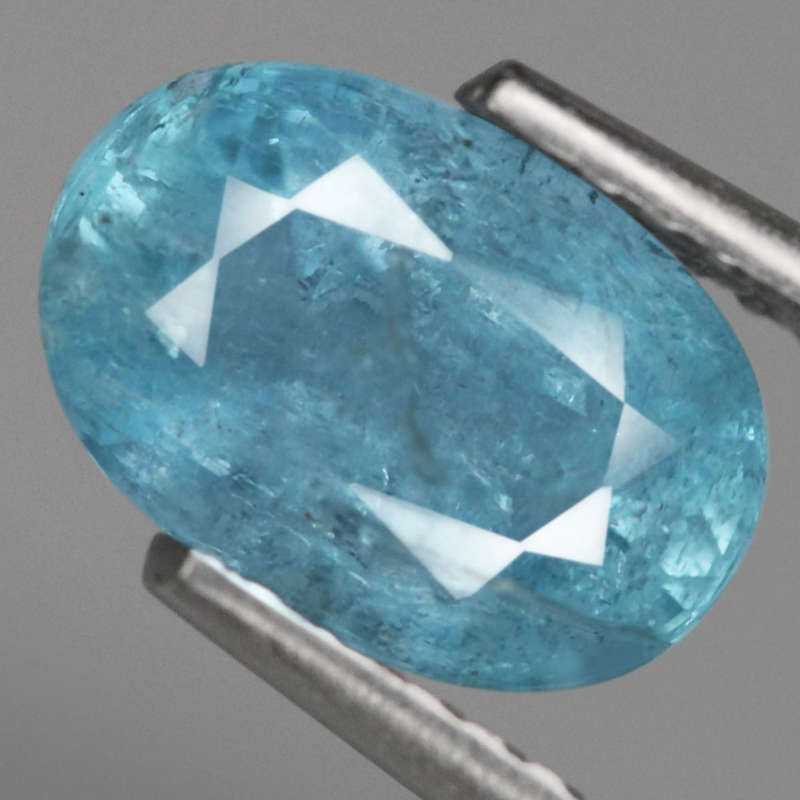 1.22Ct.  Aquamarine Ocean Blue Oval Brazil Gem Shimmering! Untreated Natural