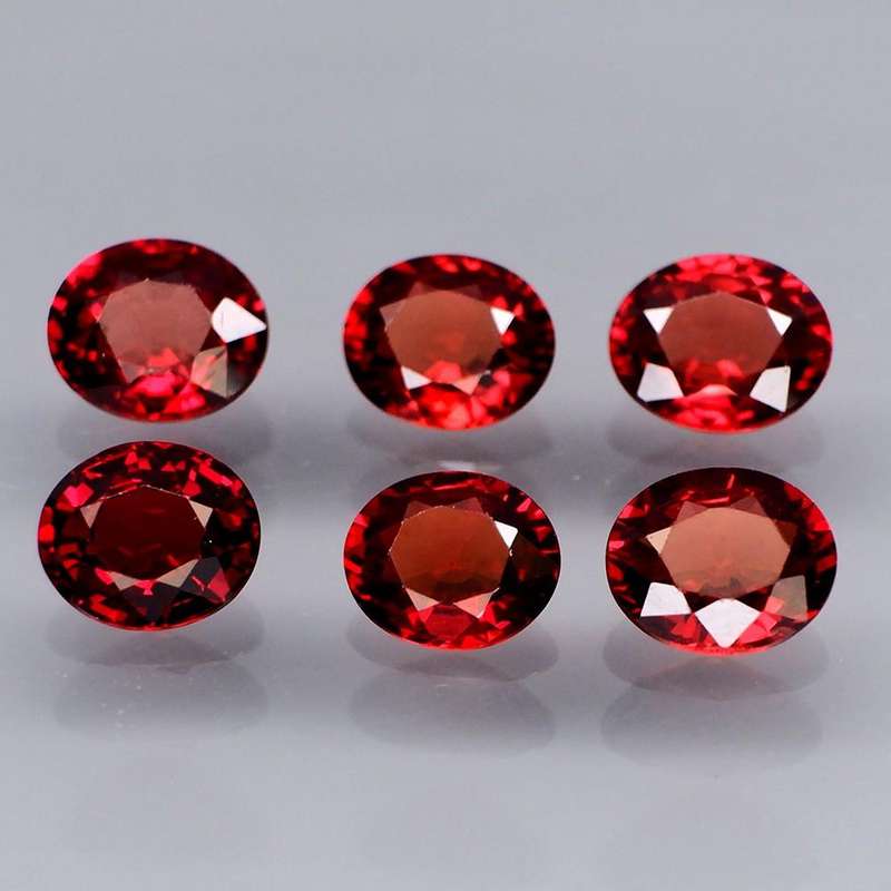 Red Mozambique Garnet Oval 1Pcs/0.80Ct. 6x5 mm.Outstanding! Natural  Africa