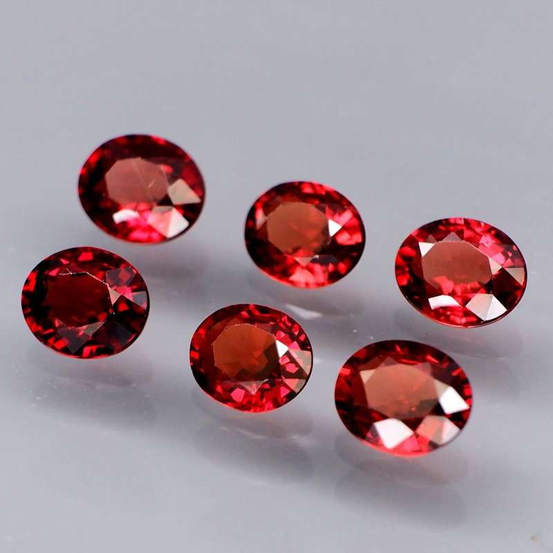 Red Mozambique Garnet Oval 1Pcs/0.80Ct. 6x5 mm.Outstanding! Natural  Africa