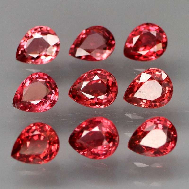 Cherry Red Rhodolite Garnet Pear Shape 1Pcs/0.55Ct. 5.5x4mm.Natural Africa