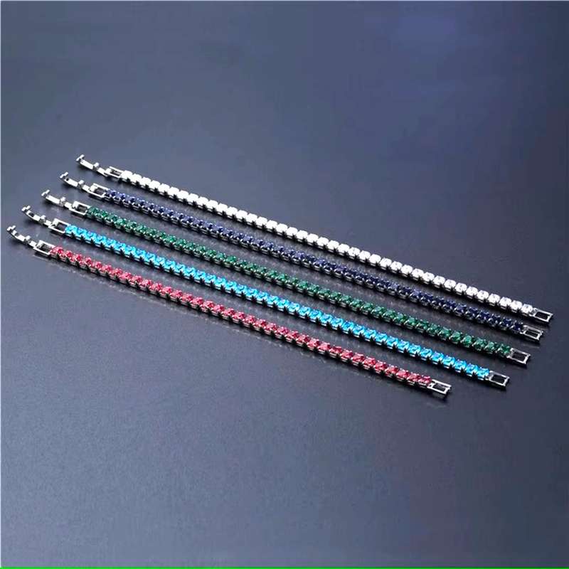 Tennis Bracelets 4mm Iced Out Chain Crystal Bracelet For Women  Detail:      Type: Tennis Bracelets