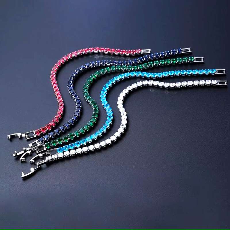 Tennis Bracelets 4mm Iced Out Chain Crystal Bracelet For Women  Detail:      Type: Tennis Bracelets
