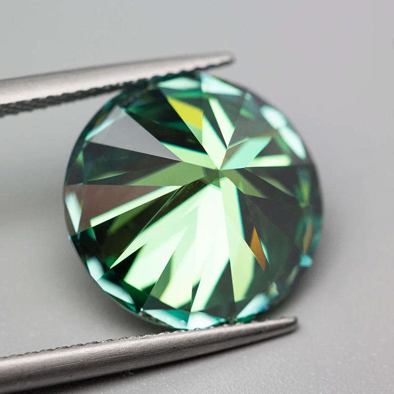 1.00ct Moissanite Green Round Excellent Cut VVS** Certified GRA**