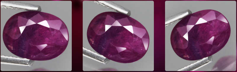 1.48Ct. Ruby Purplish Red Oval Winza,Tanzania Gem Ravishing Colour Normal Heated