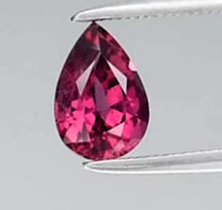 1.18ct  Pinkish Purple Rhodolite Garnet Pear Natural ,7.5x5.2mm Gemstone