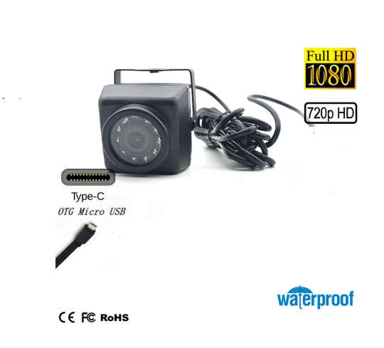 Mini 940NM IR Cam Full HD 1080P 720P  Mini Android OTG Type-C UVC CCTV External Camera IP66