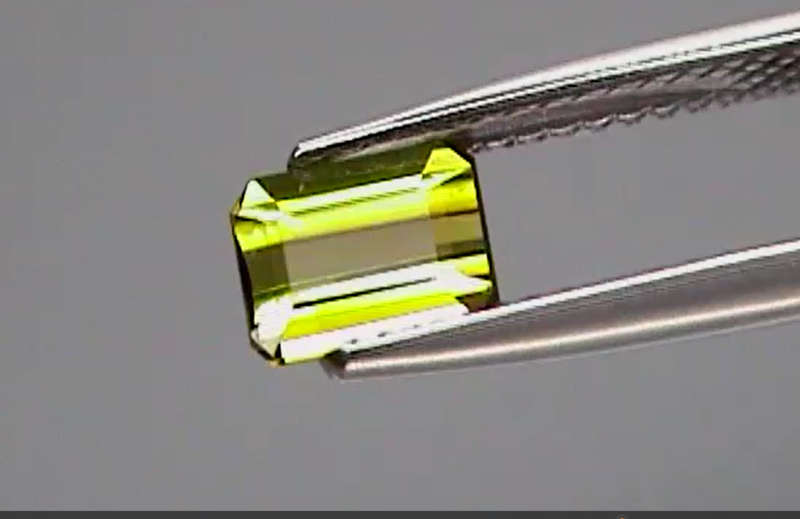 1.07Ct.  Tourmaline Green Mozambique Perfect Shape Natural