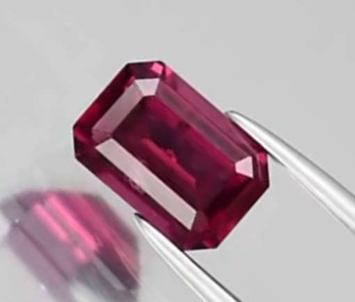 1.49ct Pink Rhodolite Garnet Octagon Purplish 7x4.7mm  Gemstone, Natural Tanzania