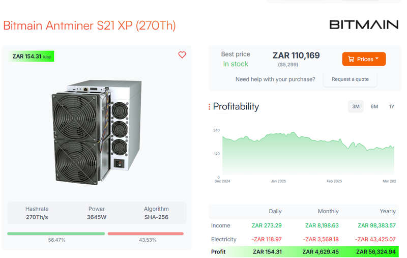 Bitmain Antminer S21  (270Th)
