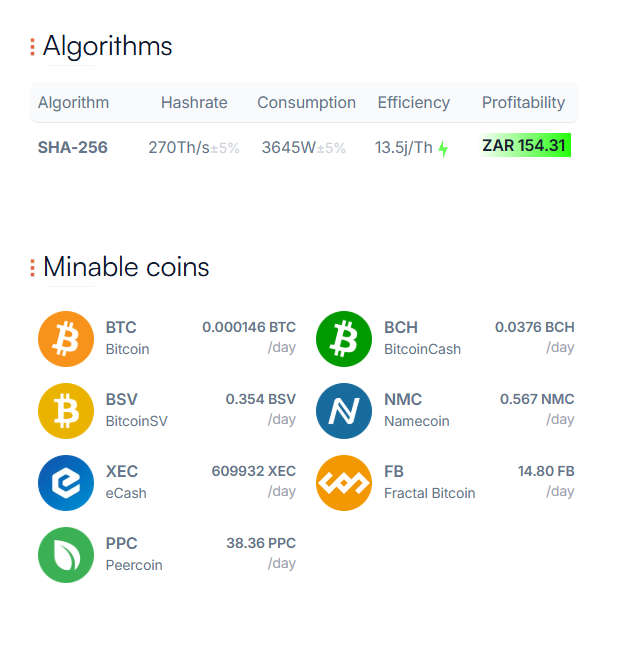 Bitmain Antminer S21  (270Th)