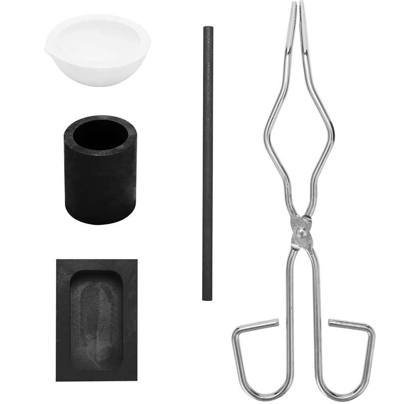 5pcs Graphite Crucible Set,Gold Ingot Mold Set Jewelry Design
