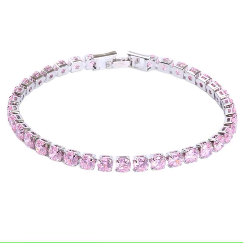 Tennis Bracelets 4mm Iced Out Chain Crystal Bracelet For Women  Detail:      Type: Tennis Bracelets