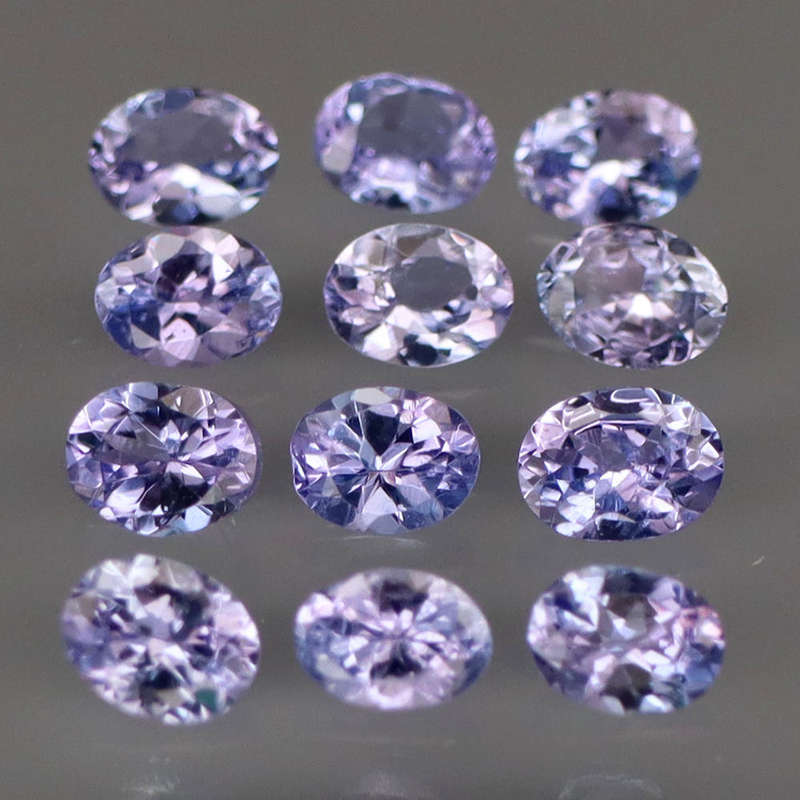 Purplish Blue Tanzanite 1Pcs/0.18Ct Oval 4x3 mm.Ravishing Color & Full Fire!