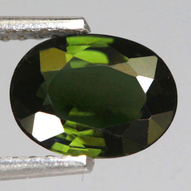 1.31Ct. Tourmaline Green Oval Mozambique Precious Gem Shining! Unheated Gemstone