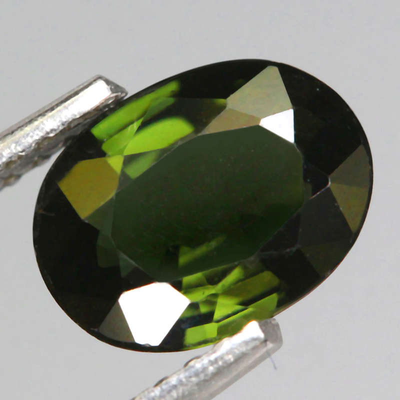 1.31Ct. Tourmaline Green Oval Mozambique Precious Gem Shining! Unheated Gemstone