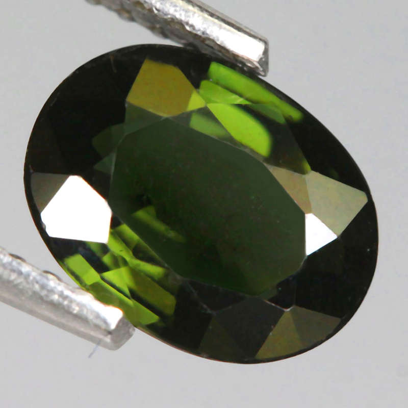 1.31Ct. Tourmaline Green Oval Mozambique Precious Gem Shining! Unheated Gemstone