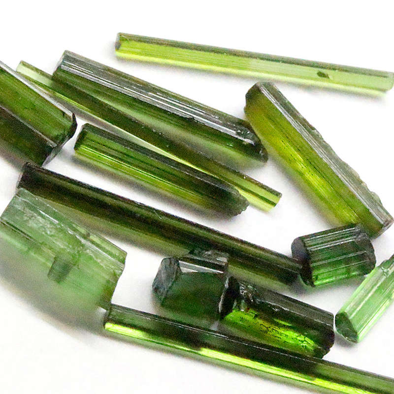 12.15Ct. Tourmaline Green Color Rough 15Pces Unheated Mine Nigeria Natural Gemstone