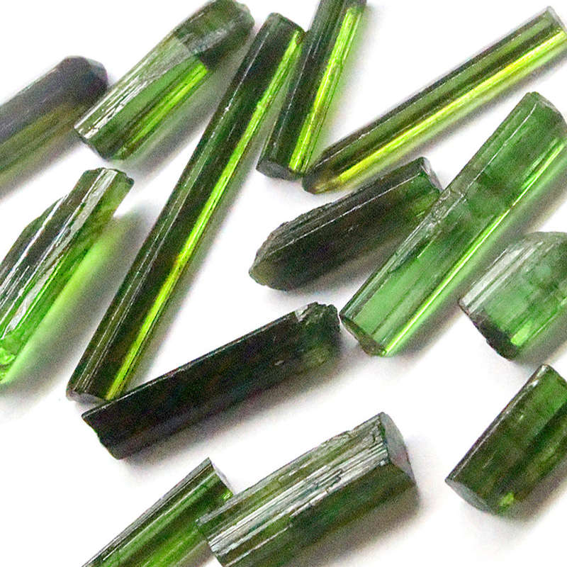 13.50Ct. Tourmaline Green Color Rough 13Pces Unheated Mine Nigeria Natural Gemstone