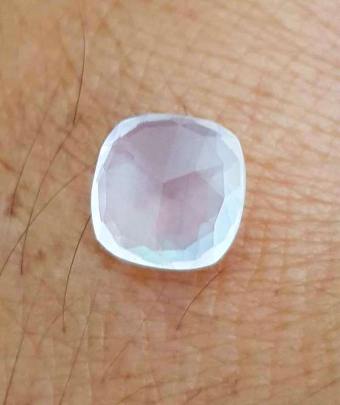 1.84ct  Pink Rose Quartz Cushion Rose-Cut Natural Untreated , Gemstone