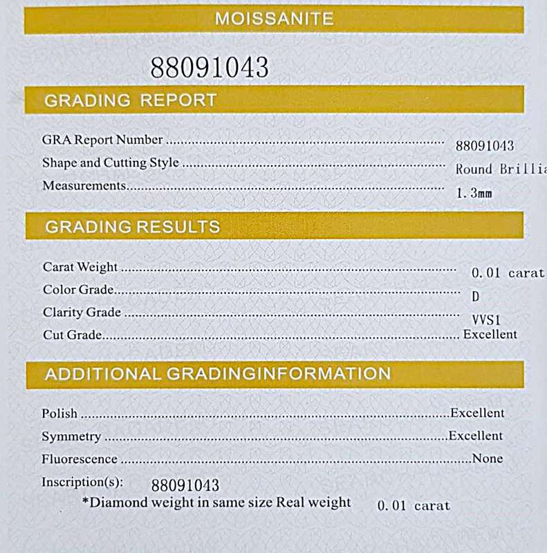 Moissanites 1.3mm D/VVS1 GRA Certified 1.00ct 100Pieces Small Size Stones Loose