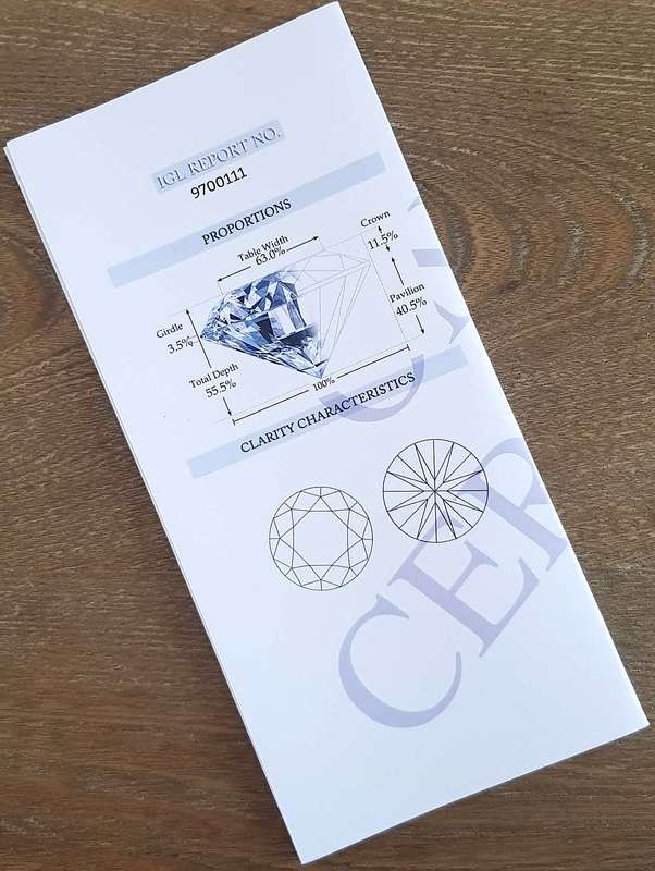 0.38Cts Diamond**Certified** G/SI2 Natural Loose White Cut Natural