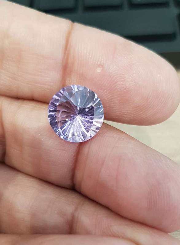 5.11Ct. Amethyst Purple Concaved Cut Precious Gem Ravishing Colour! LOOSE  GEMSTONE