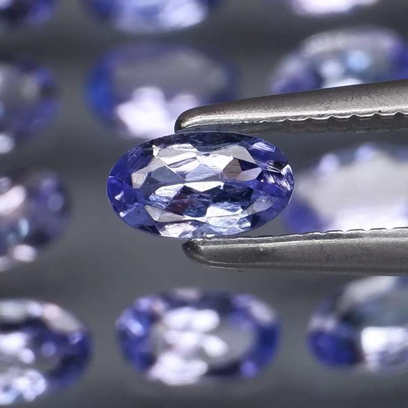 Purplish Blue Tanzanite 0.25Ct Oval 5x3 MM/1Pcs Ravishing Color & Full Fire!
