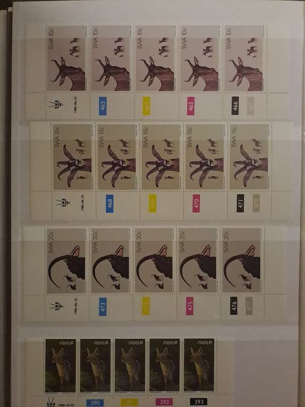 South West Africa - Control Blocks/Strips - Between no 304 and 406