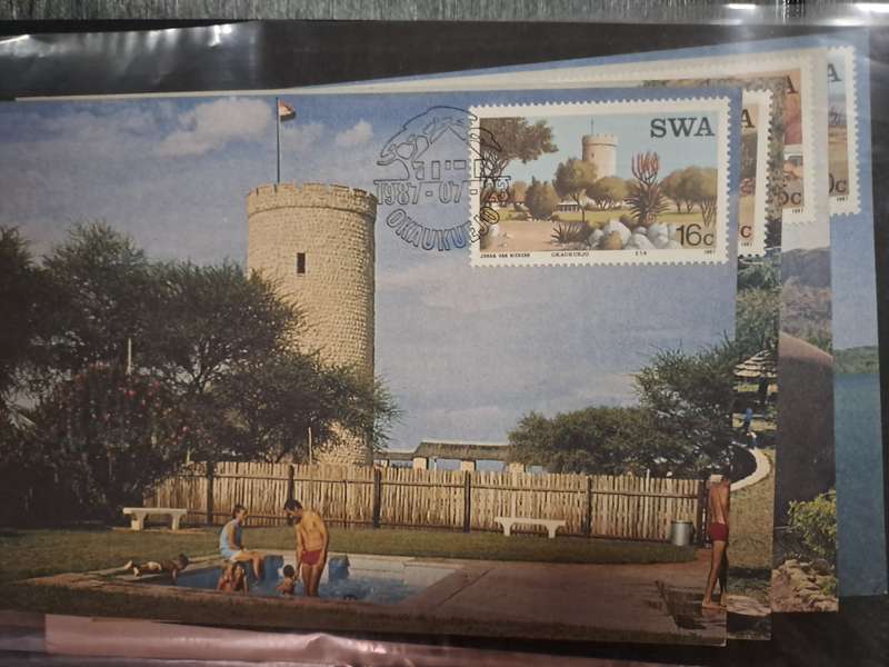 SWA + Namibia - FDC and date stamp cards