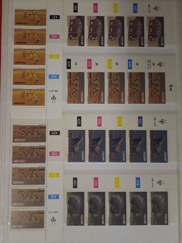 South West Africa - Control Blocks/Strips - Between no 304 and 406