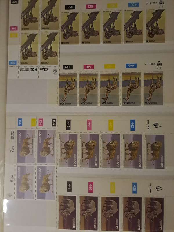 South West Africa - Control Blocks/Strips - Between no 304 and 406
