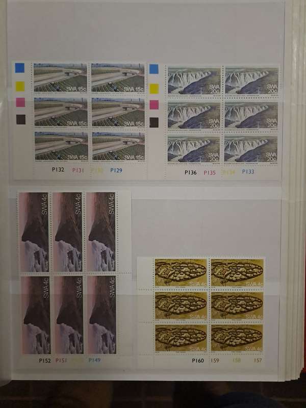 South West Africa - Control Blocks/Strips - Between no 304 and 406